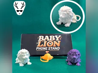 Cute Baby Lion Phone Stand