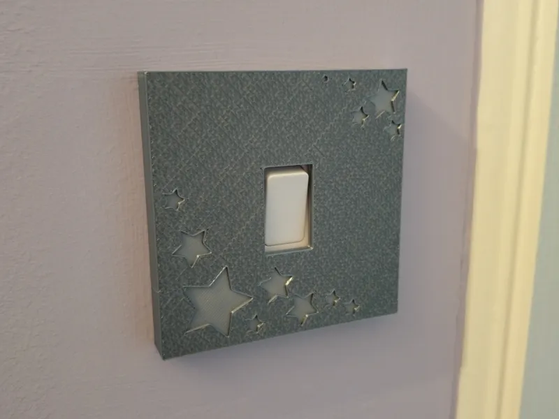 UK light switch cover plate Stars