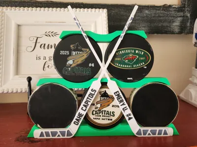 6 Hockey Puck Display (Goalie)