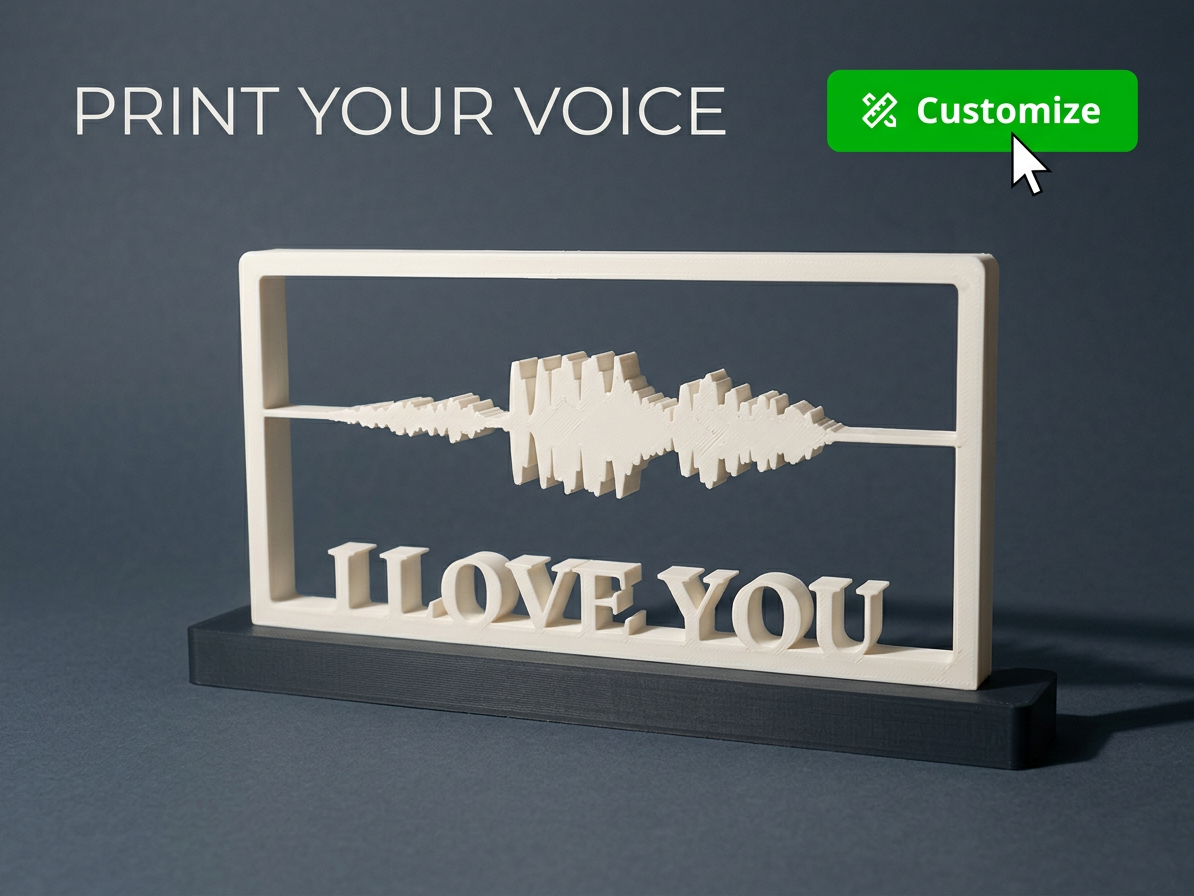 [Customizable] 3D Soundwave Art