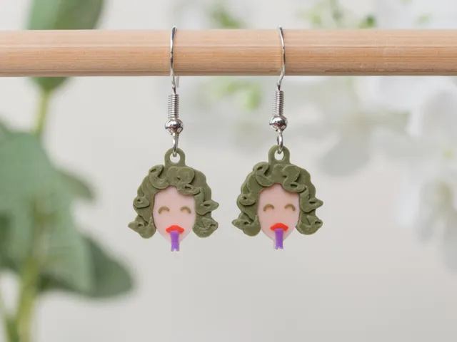 Medusa Head Earrings