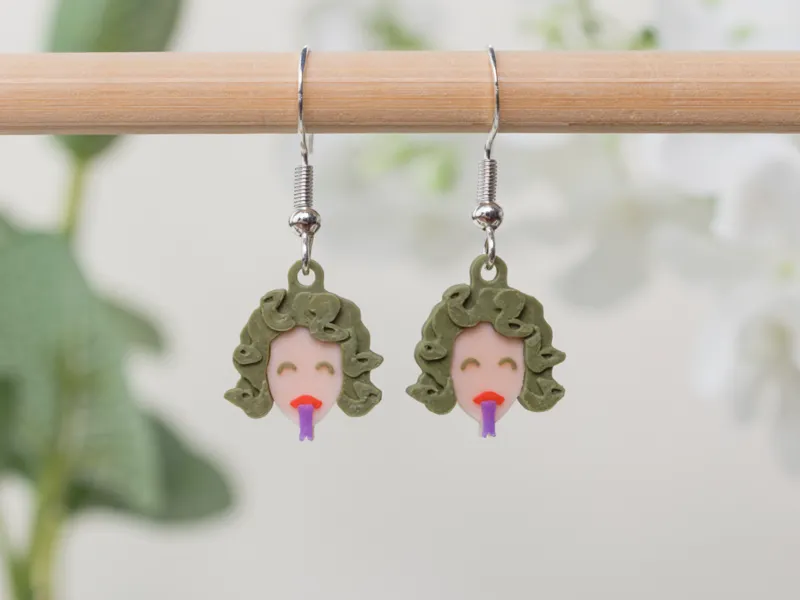 Medusa Head Earrings