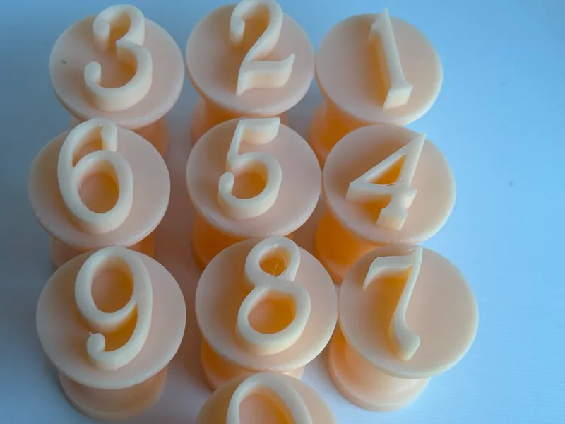 Carimbo para brigadeiro - Números Cursivos