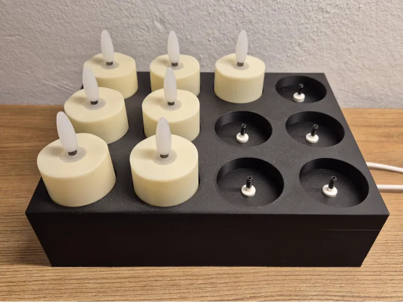 LED Teelichter Ladestation