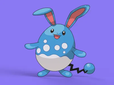 Azumarill Wall Art by Sitsero MakerWorld: Download Free 3D Models