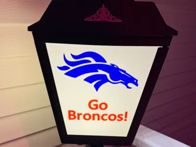 Denver Broncos Football Panel for Festive Lamppost