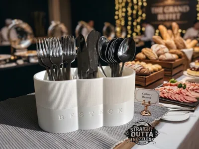 Buffet Cutlery Container - Japandi inspired
