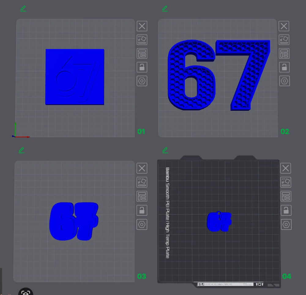 67 6-7 logo sign KEYCHAIN by MeeToo3333 MakerWorld: Download Free 3D Models