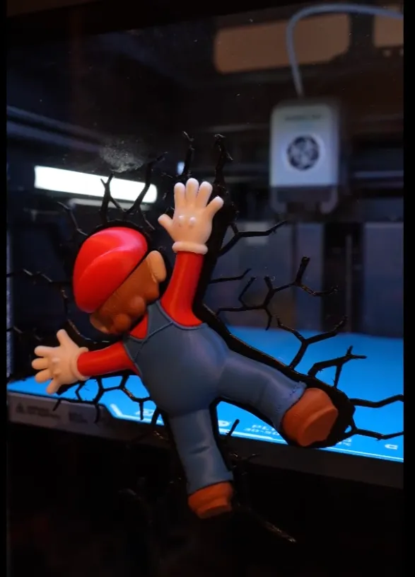Who Crashed Mario? - Fake Impact Wall Decal view 4