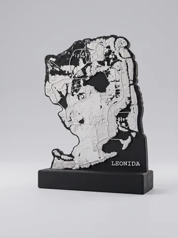 Escenografía en miniatura: GTA 6 Leonida Map | Desk Decoration GTA VI — vista de referencia 5
