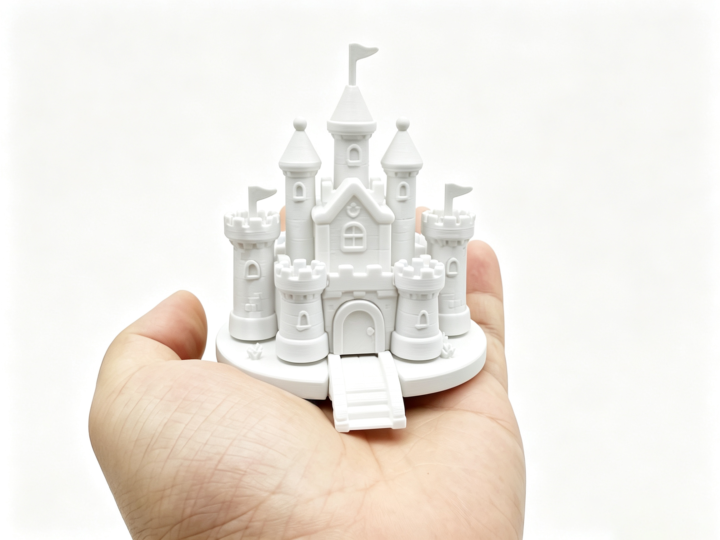 Miniatura 4 do modelo 3D 掌心里的童趣世界-城堡-3d打印机-造梦童年