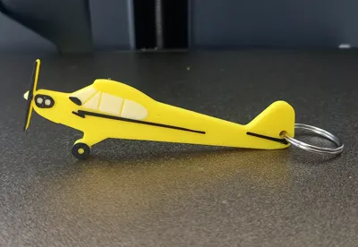 Piper Cub Keychain