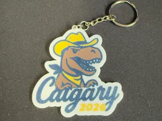 Calgary International Convention Dinosaur Keychain