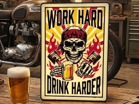 Work Hard, Drink Harder: Garage & Bar Lightbox