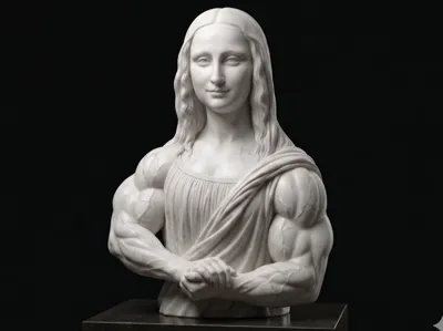 Masalisa (Monalisa with muscles)