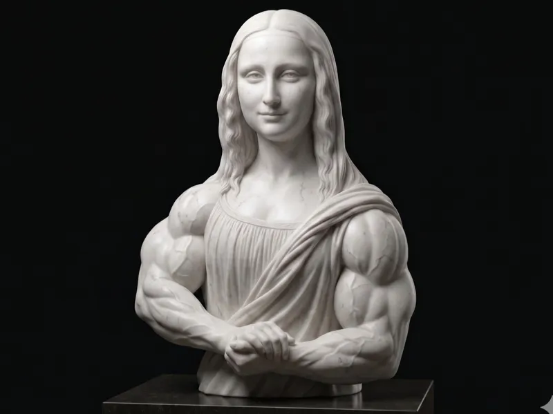 Masalisa (Monalisa with muscles)