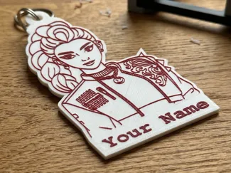 K-Pop Rumi - Customizable Name Tag & Keychain
