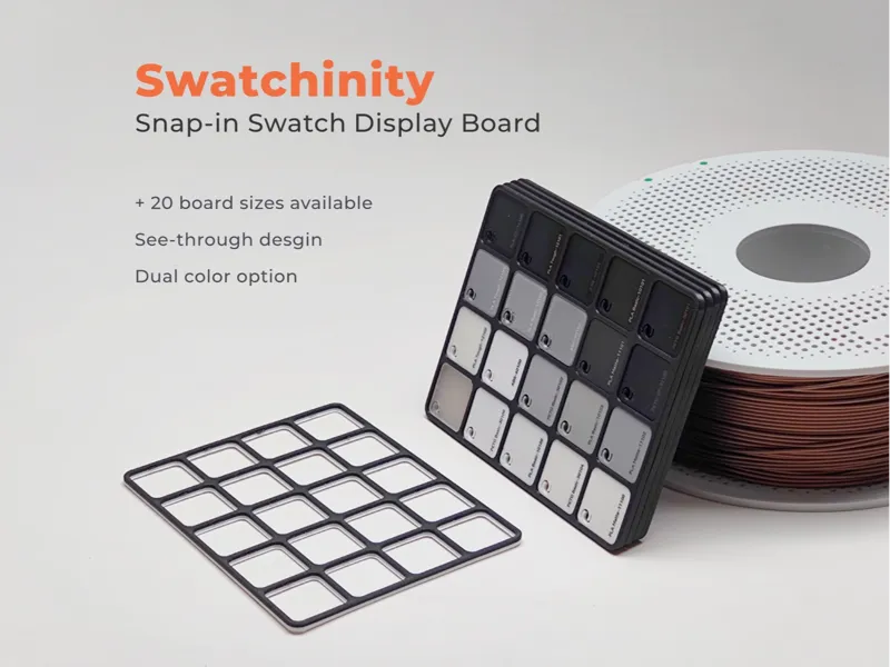 Snap-in Filament Swatch Display Board