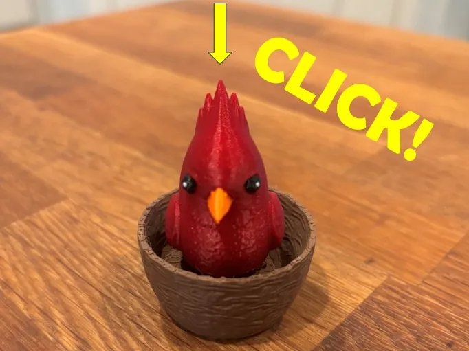Friendly Cardinal Fidget Clicker