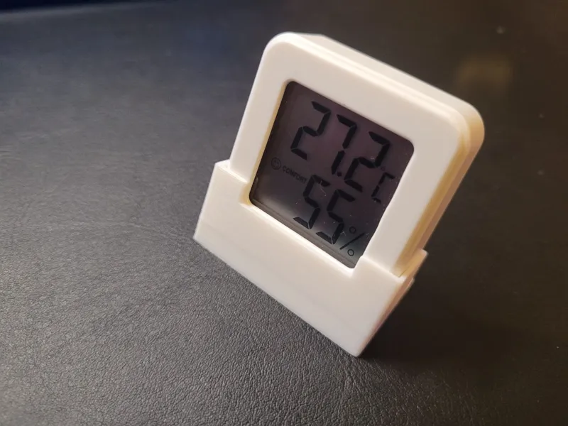 Angled stand for a mini thermometer