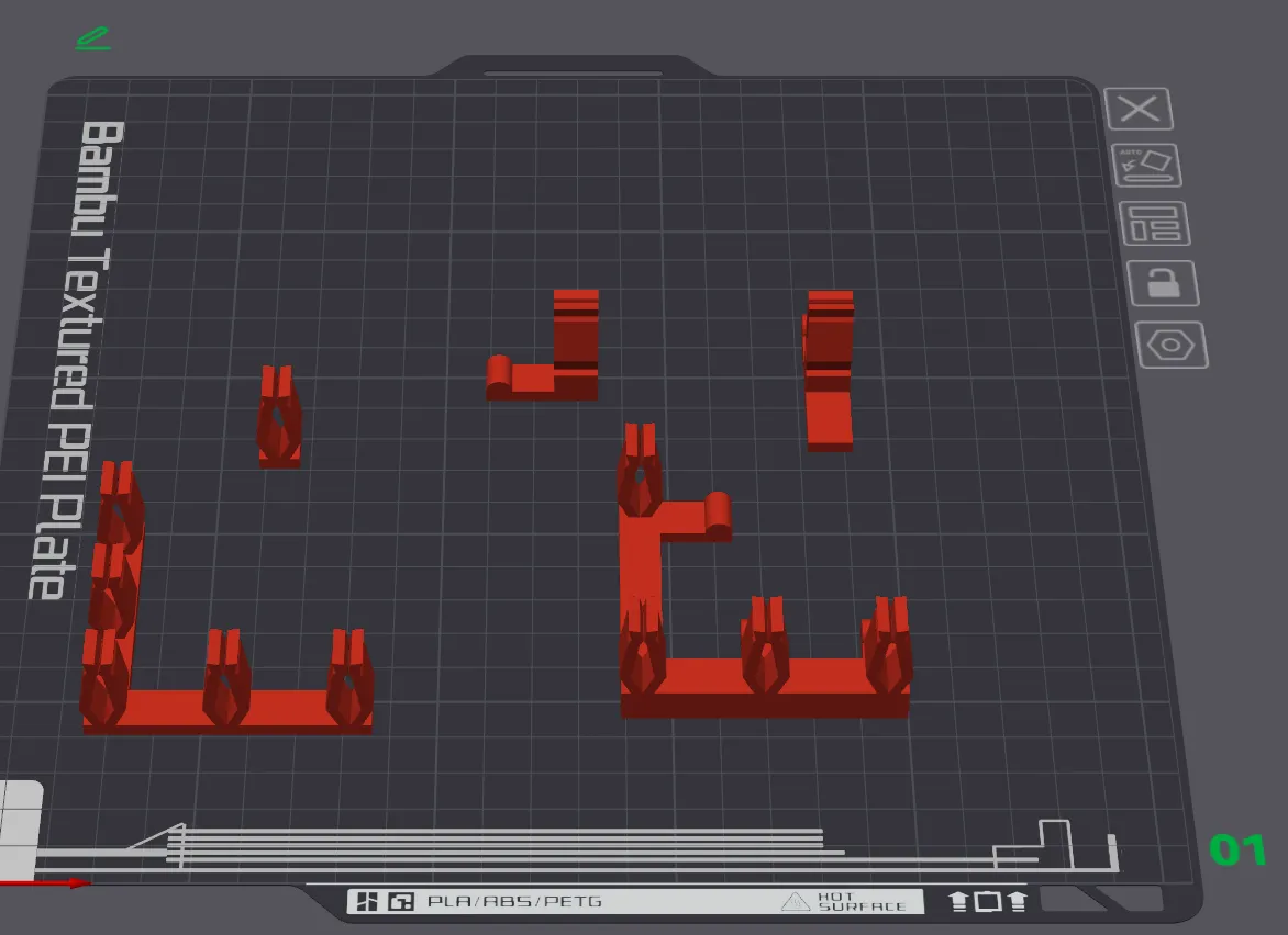 Clips de plateau à lattes pour découpeuse laser XTool P2