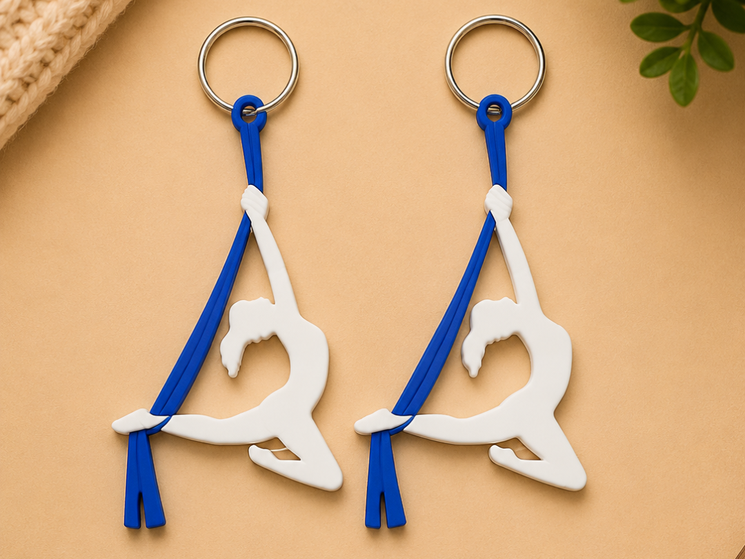 Aerial Silks Keychain | Acrobat Design