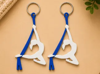 Aerial Silks Keychain | Acrobat Design