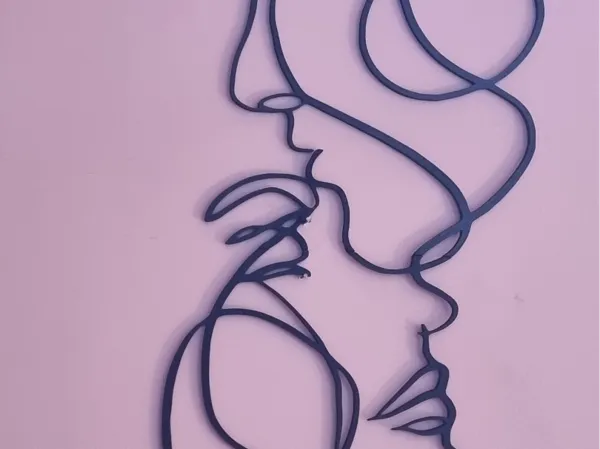 Tableau abstrait « Lui et Elle »