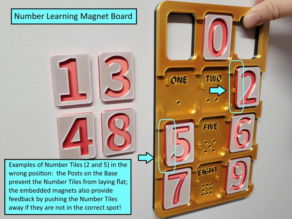 Number Learning Magnet Board by Phil Caruso MakerWorld: Download Free ...
