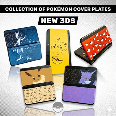 NEW 3DS (& XL) Cover Plate top & bottom - Pokemon