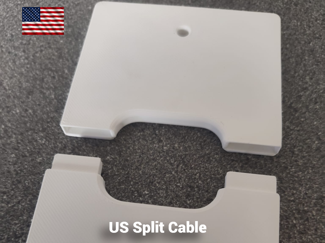 Miniatura 1 do modelo 3D US Split Cable Pass-Through Wall Plate