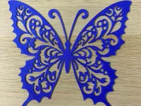 Papillon bleu décoratif — photo 2