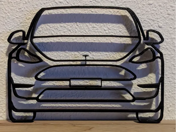 Décoration murale silhouette Tesla Model Y