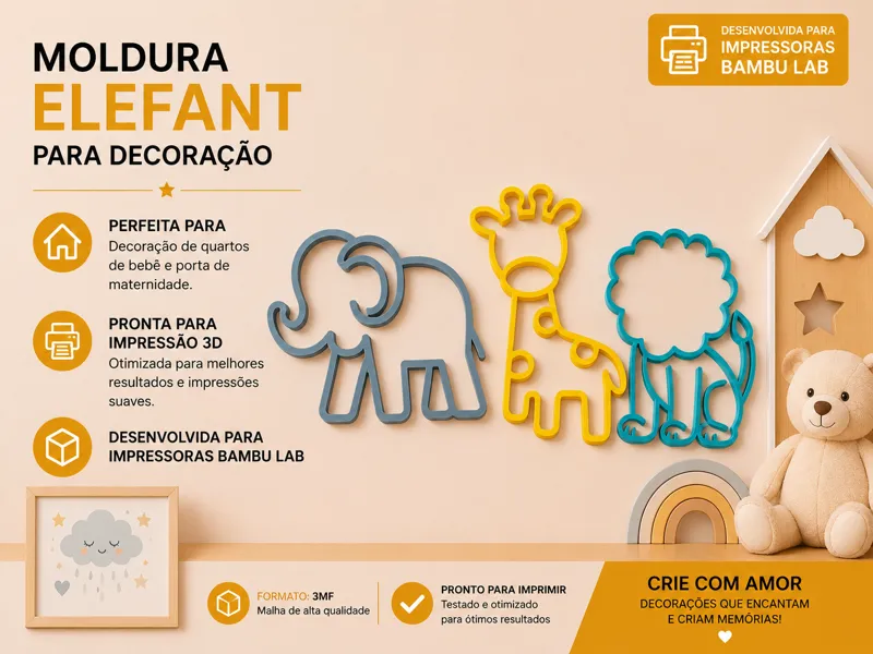 Moldura modelo Girrafa para decoracao