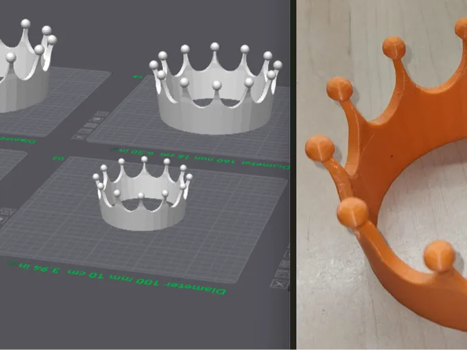 Crowns in different sizes