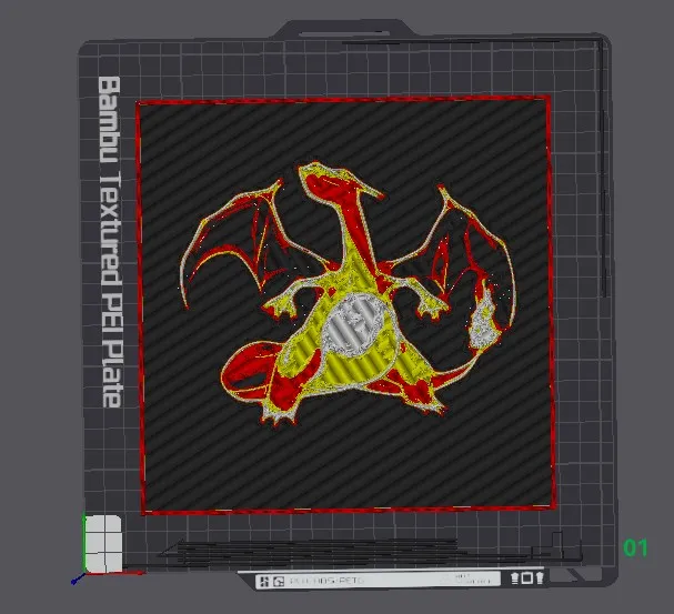 HueForge - Charizard Art - Free 3D Print Model - MakerWorld
