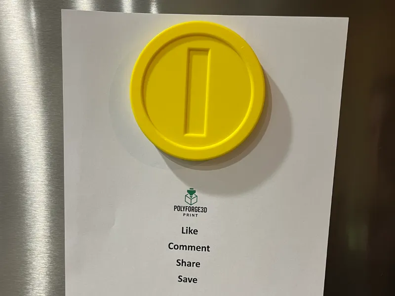 Super Coin Fridge Magnet 100mm