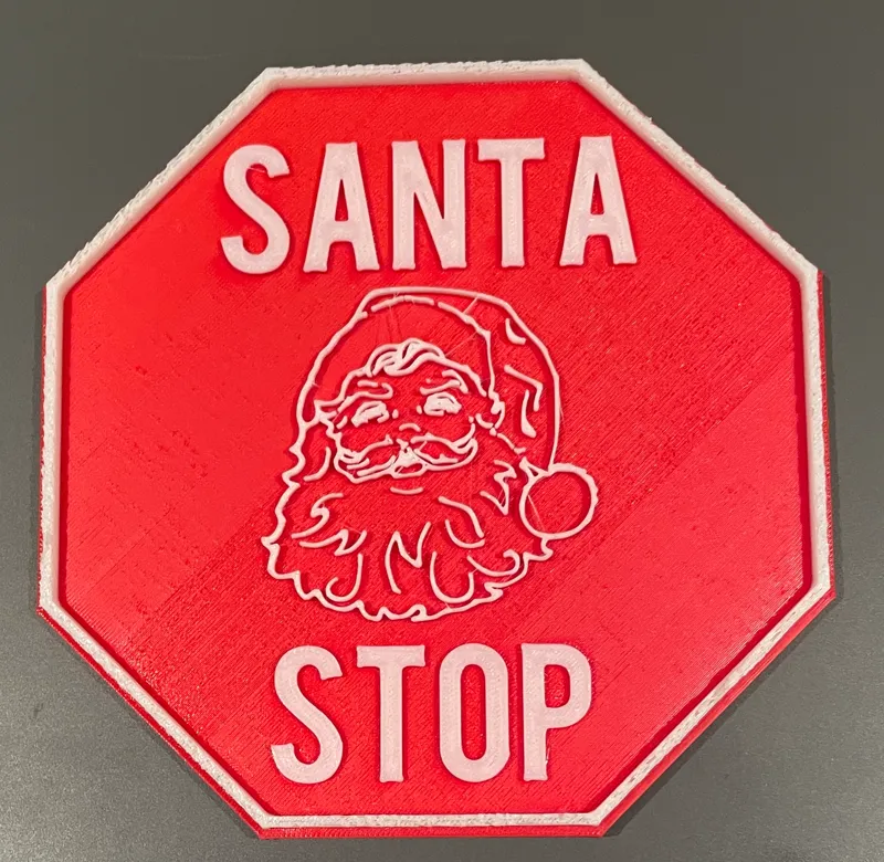 Santa Stop Sign for your garden, porch, or window