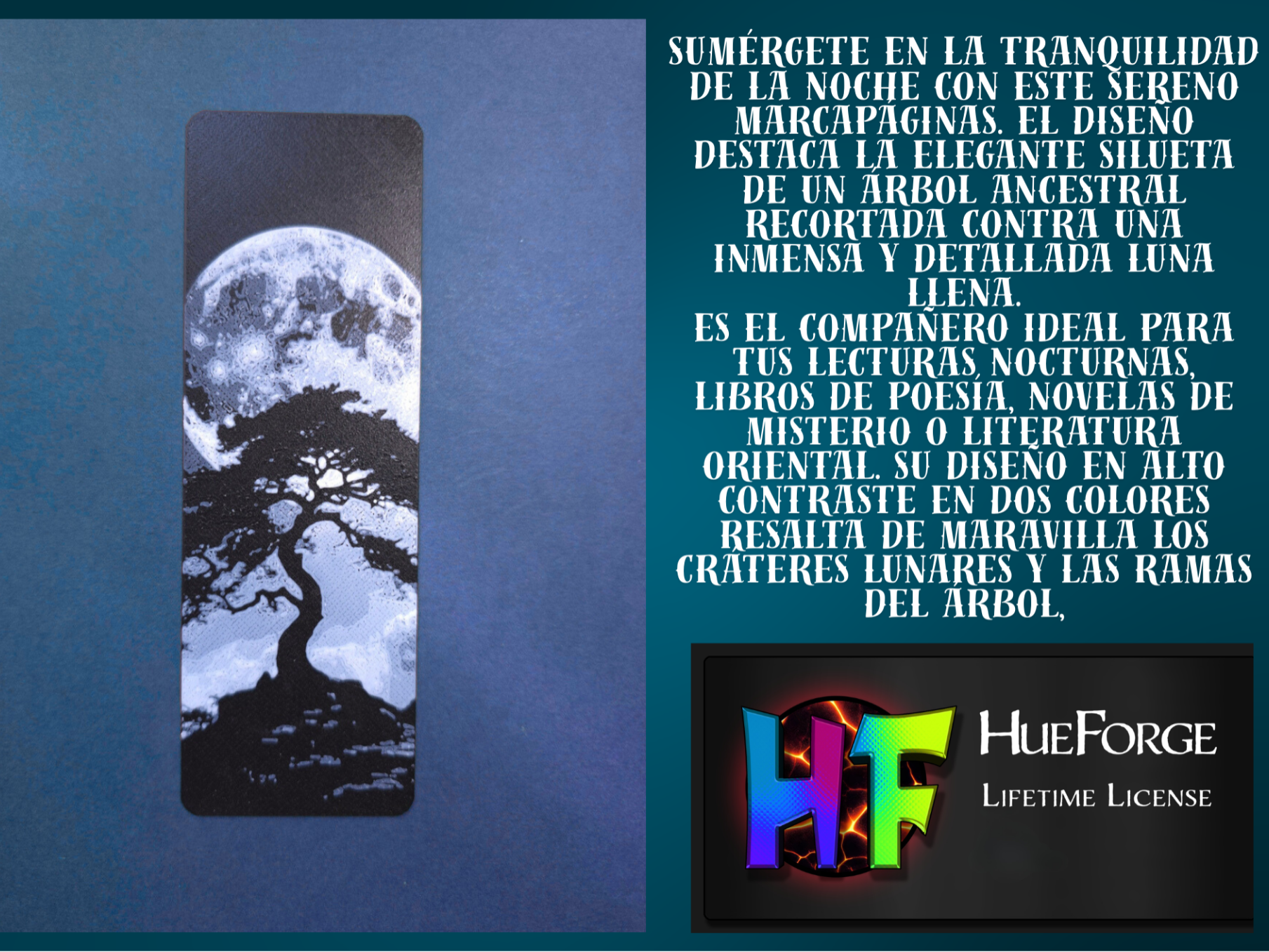 Bookmark Moon & Tree 