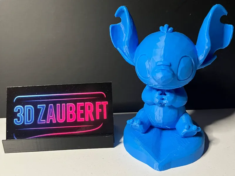 Stitch auf Kreis Low Poly