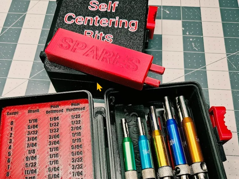 "Spares" Case, Drop-In for Self-Centering Bit Case