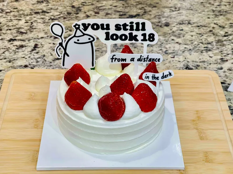 "You Still Look 18" Cake Topper - Funny Meme Decor