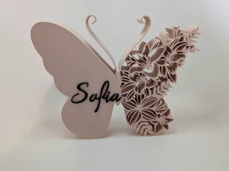 Butterfly ornament with personalized name 