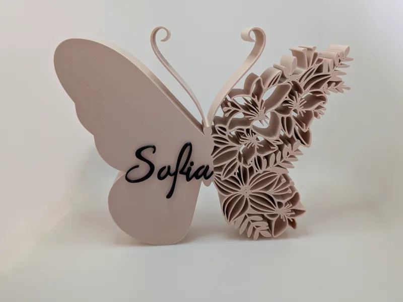 Butterfly ornament with personalized name 