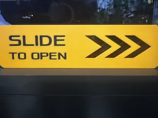 Slide to Open Glass Sliding Door Stikers