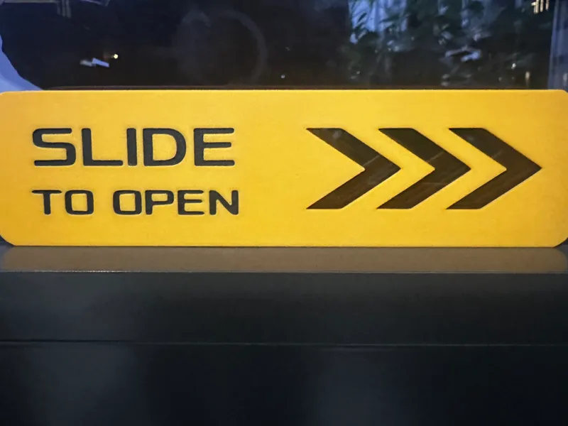 Slide to Open Glass Sliding Door Stikers