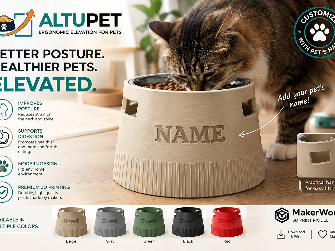 Customizable Pet Bowl Riser - 1