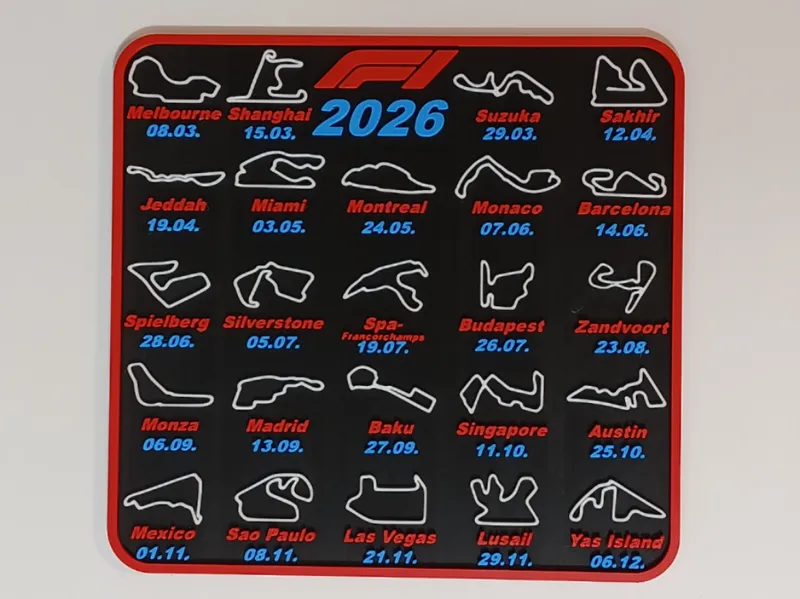 2026 Formula 1 Calendar