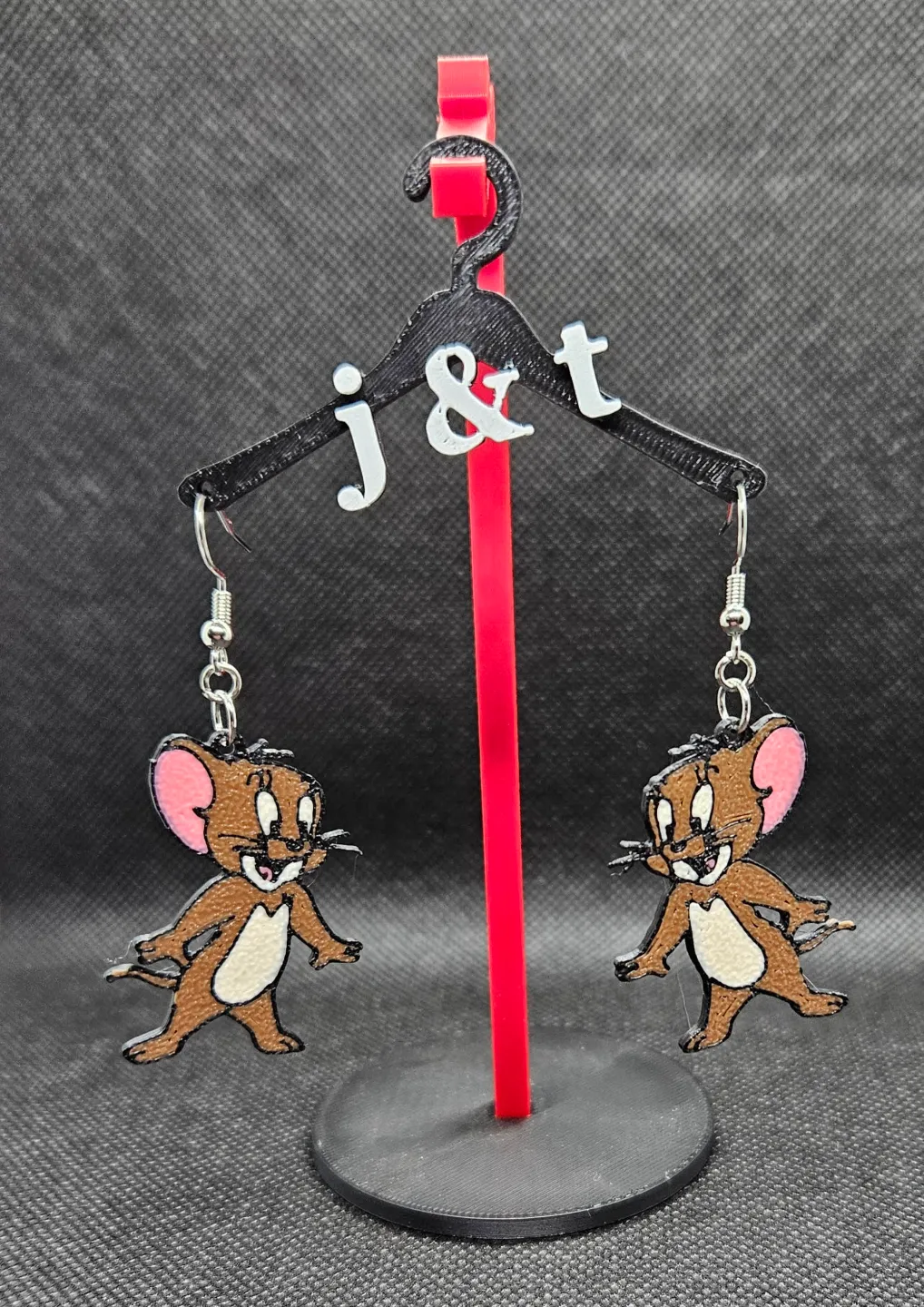 Jerry Mouse earrings view 2