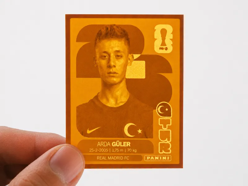 Figurita 3D de Arda Güler (Album Panini 2026)